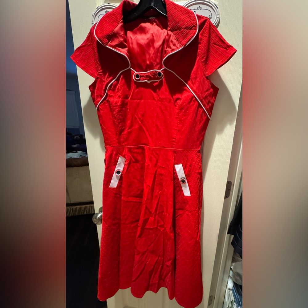 Red Women's Dress by Hell bunny vixen